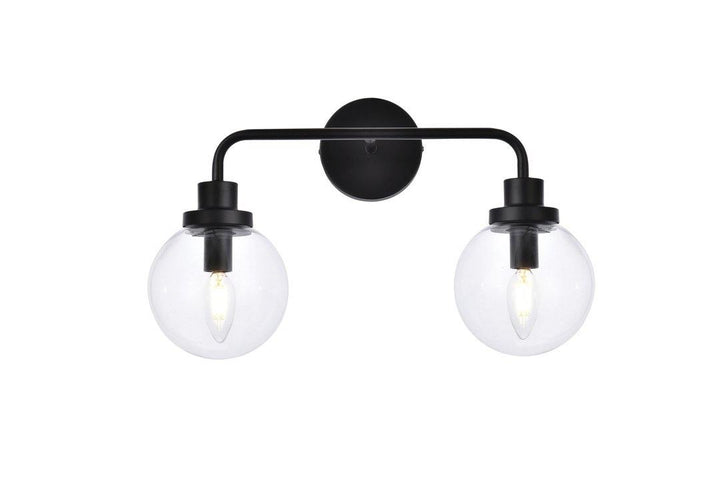 Steel with Clear Shade Vanity Light - LV LIGHTING