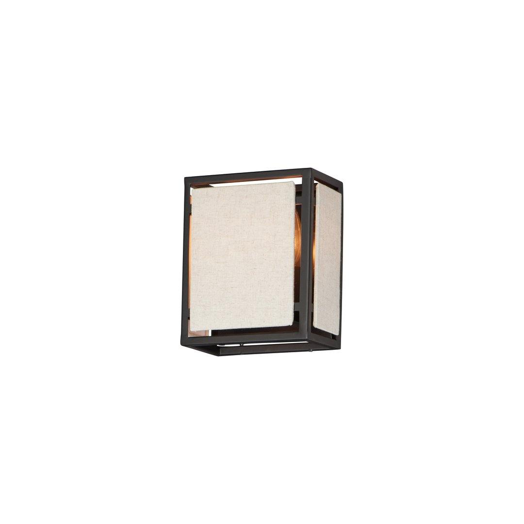 Black with Canvas 2 Lights Wall Sconce - LV LIGHTING