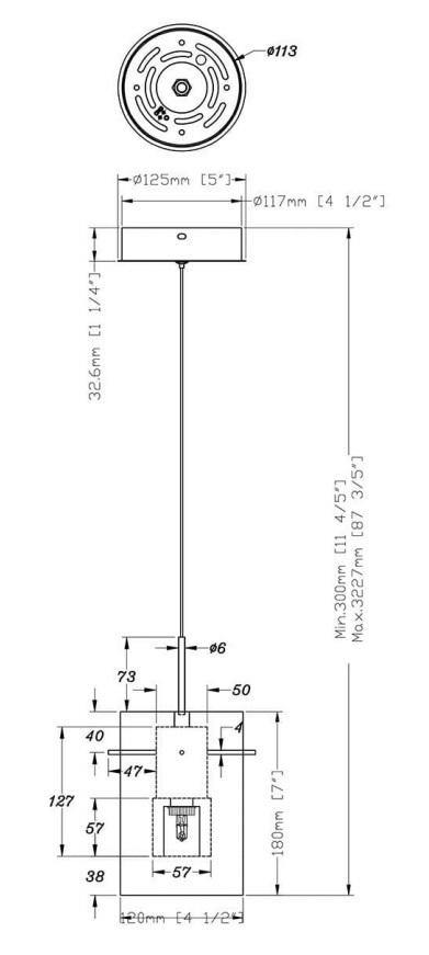 Chrome with Crystal and Glass 1 to 5 Light Pendant - LV LIGHTING