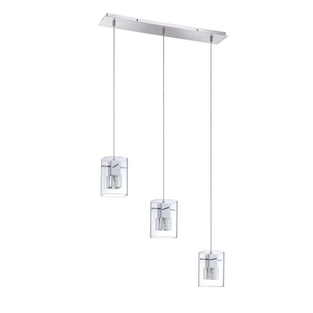 Chrome with Crystal and Glass 1 to 5 Light Pendant - LV LIGHTING