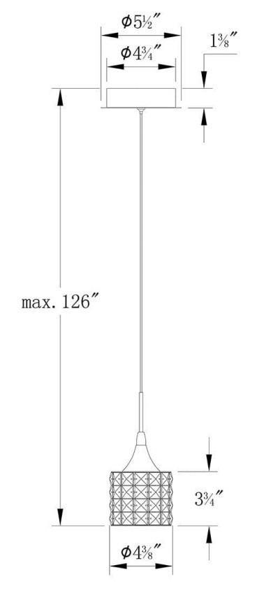 Chrome with Crystal 1 to 9 Light Pendant - LV LIGHTING