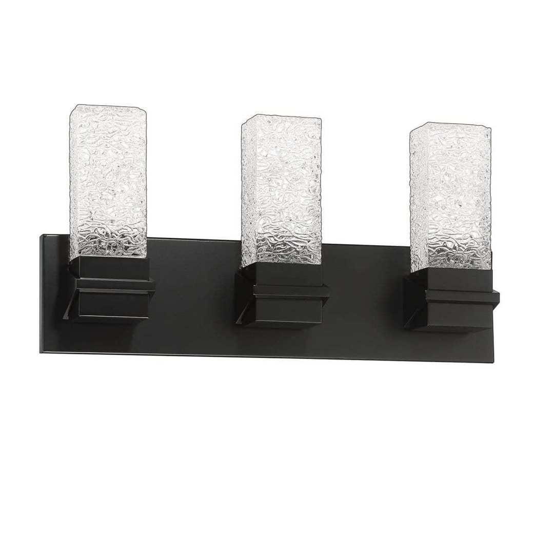 LED Steel with Icy Shade 3 to 4 Light Vanity Light - LV LIGHTING