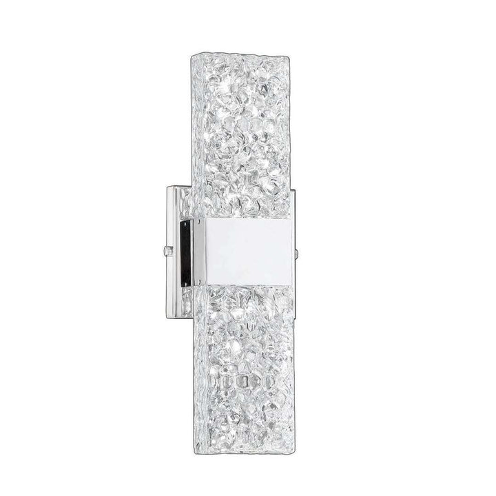 LED Chrome with Glass Shade Wall Sconce - LV LIGHTING