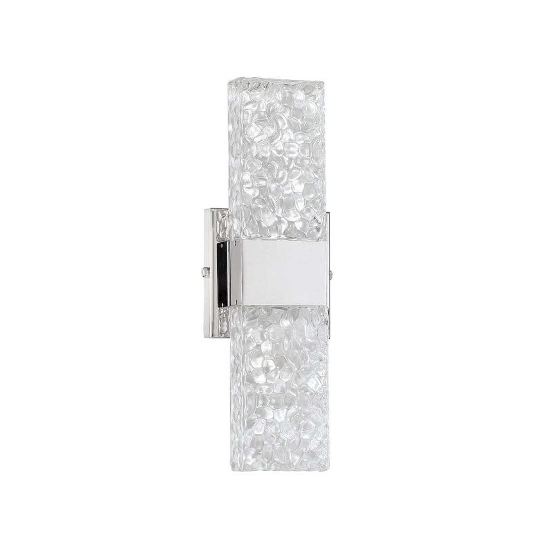 LED Chrome with Glass Shade Wall Sconce - LV LIGHTING