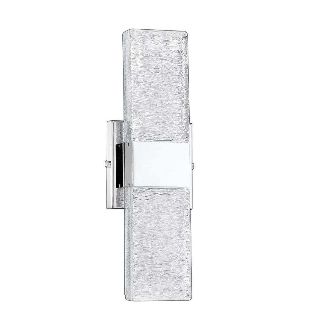 LED Chrome with Glass Shade Wall Sconce - LV LIGHTING