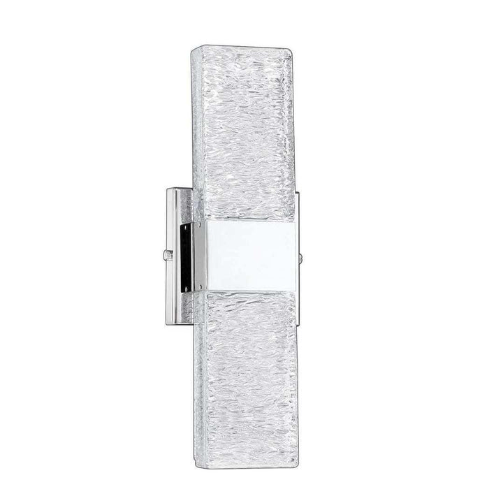 LED Chrome with Glass Shade Wall Sconce - LV LIGHTING