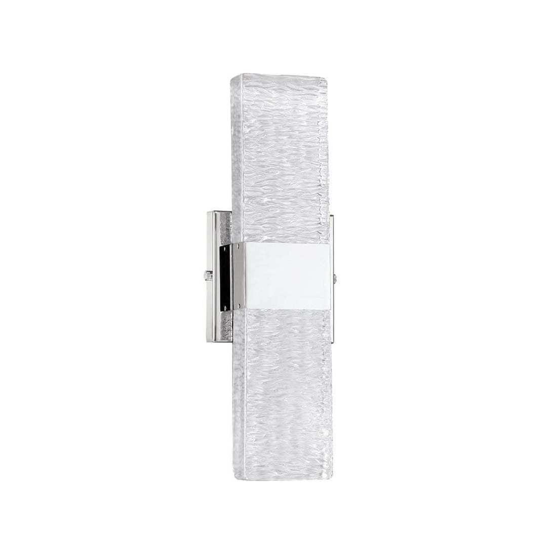 LED Chrome with Glass Shade Wall Sconce - LV LIGHTING