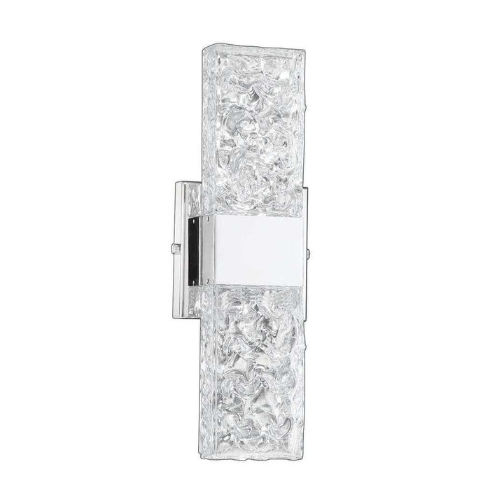 LED Chrome with Glass Shade Wall Sconce - LV LIGHTING