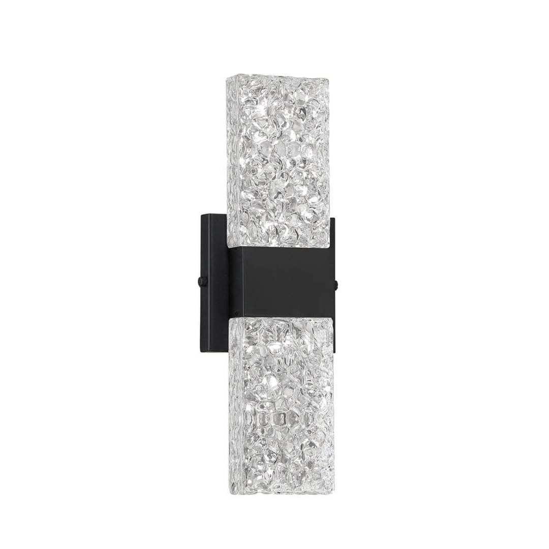 LED Chrome with Glass Shade Wall Sconce - LV LIGHTING