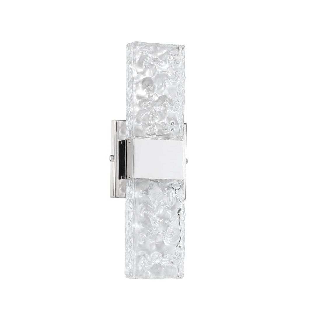 LED Chrome with Glass Shade Wall Sconce - LV LIGHTING