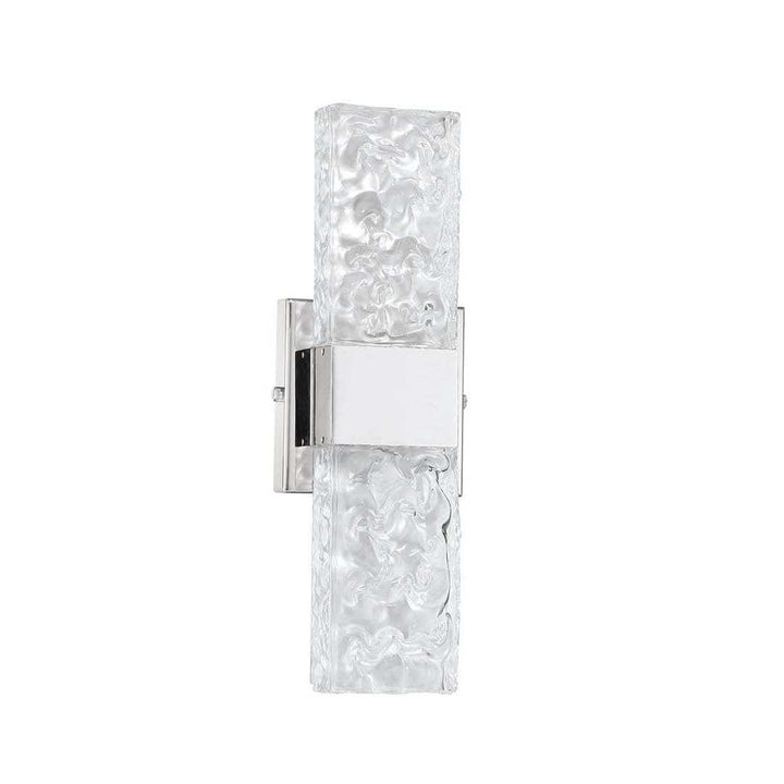 LED Chrome with Glass Shade Wall Sconce - LV LIGHTING