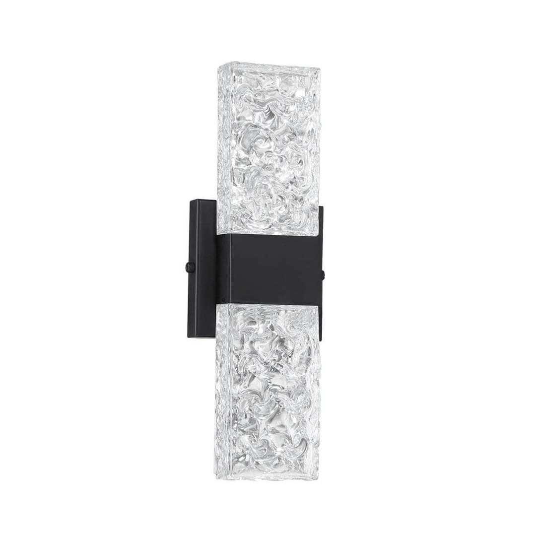 LED Chrome with Glass Shade Wall Sconce - LV LIGHTING