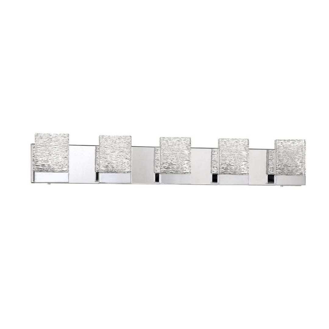 LED Chrome 3 to 5 Light Vanity Light - LV LIGHTING
