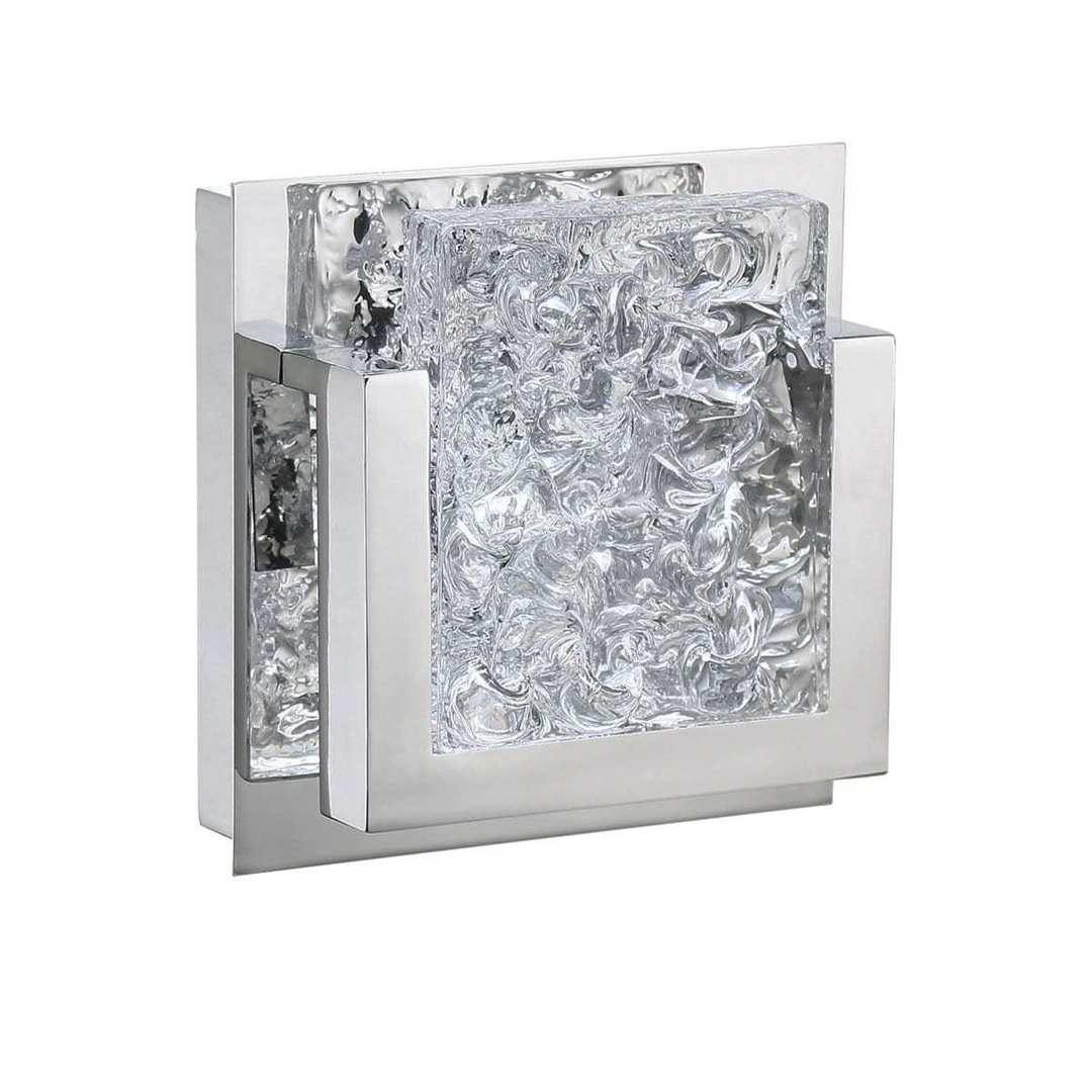 LED Chrome with Glass Shade 1 to 5 Light Vanity Light - LV LIGHTING
