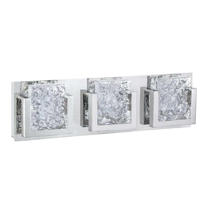 LED Chrome with Glass Shade 1 to 5 Light Vanity Light - LV LIGHTING