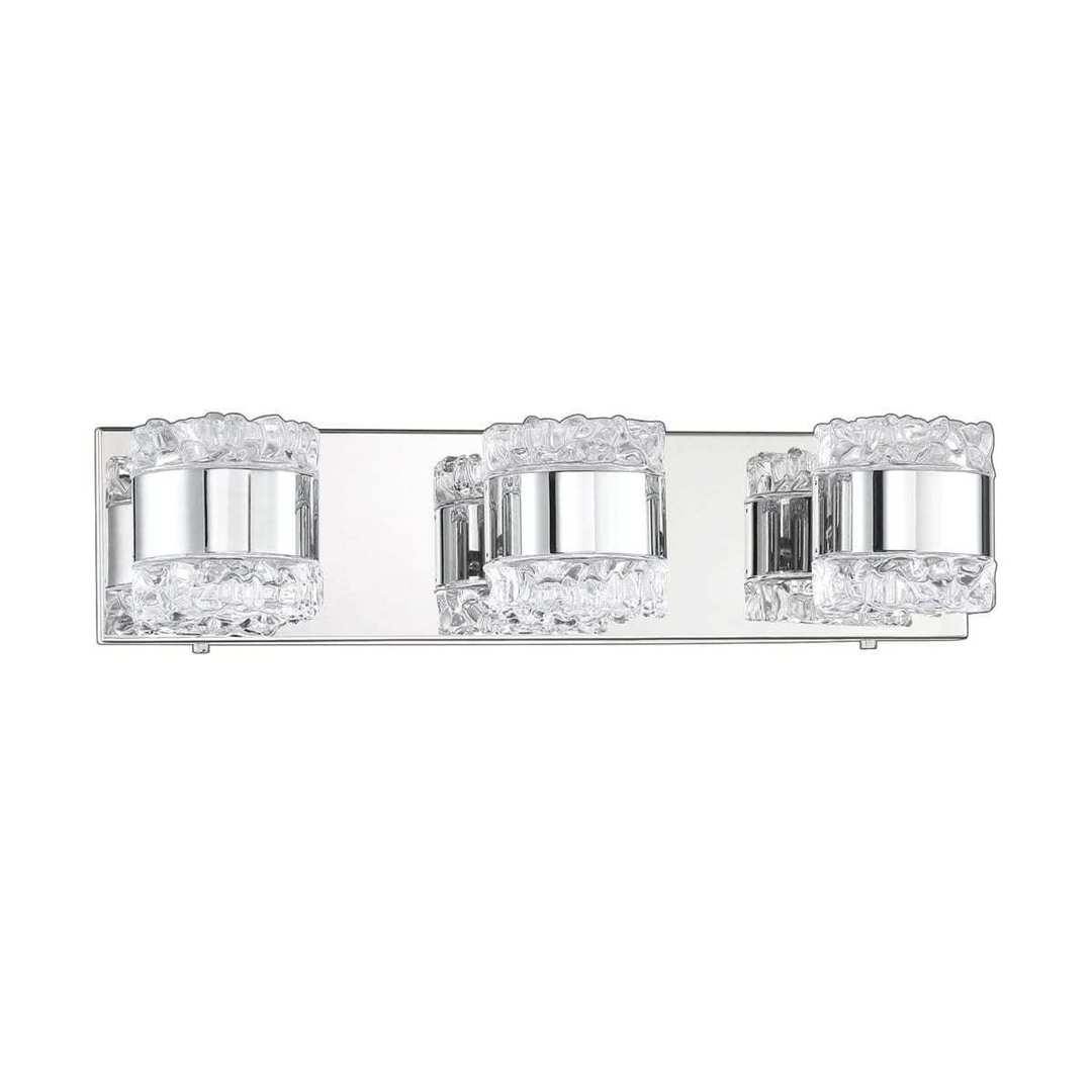 Chrome with Glass Shade 3 to 5 Light Vanity Light - LV LIGHTING