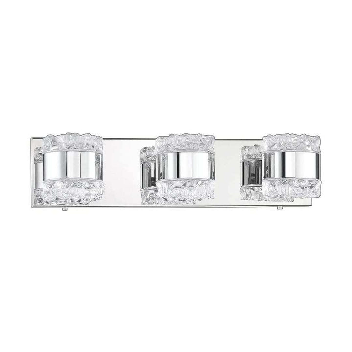 Chrome with Glass Shade 3 to 5 Light Vanity Light - LV LIGHTING