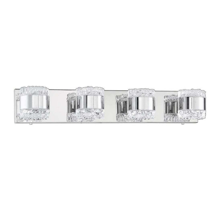 Chrome with Glass Shade 3 to 5 Light Vanity Light - LV LIGHTING
