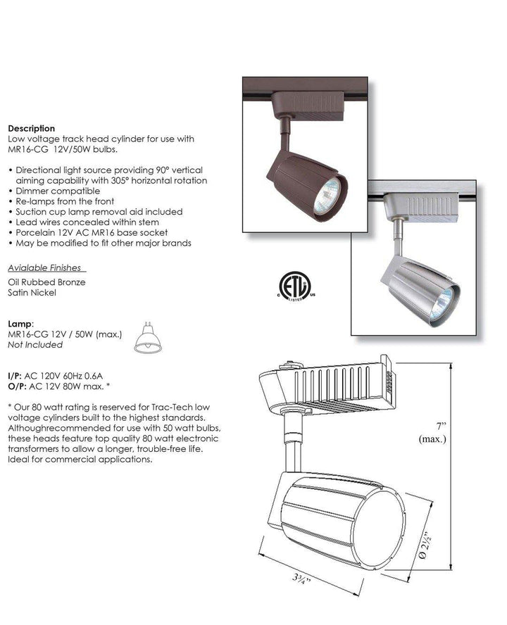 GU10 Base Track Light - LV LIGHTING