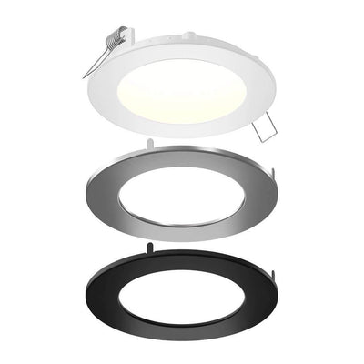 LED Round Panel Light With Interchangeable Trims - LV LIGHTING