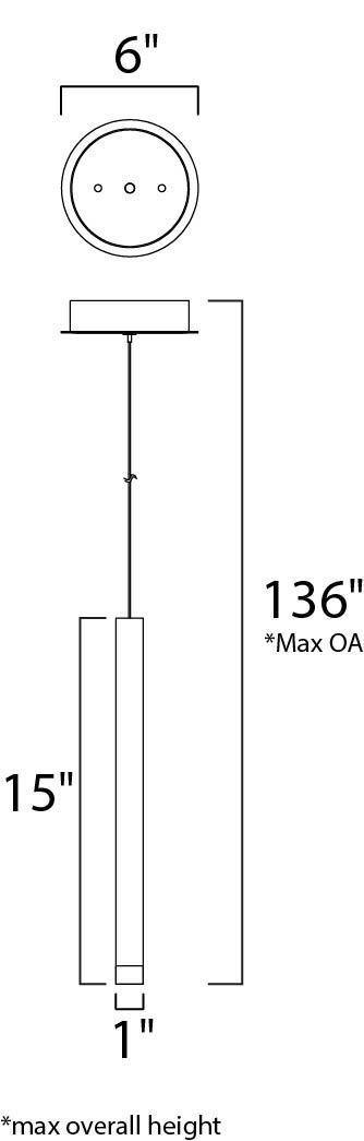 LED Polished Chrome Single Light Mini Pendant - LV LIGHTING