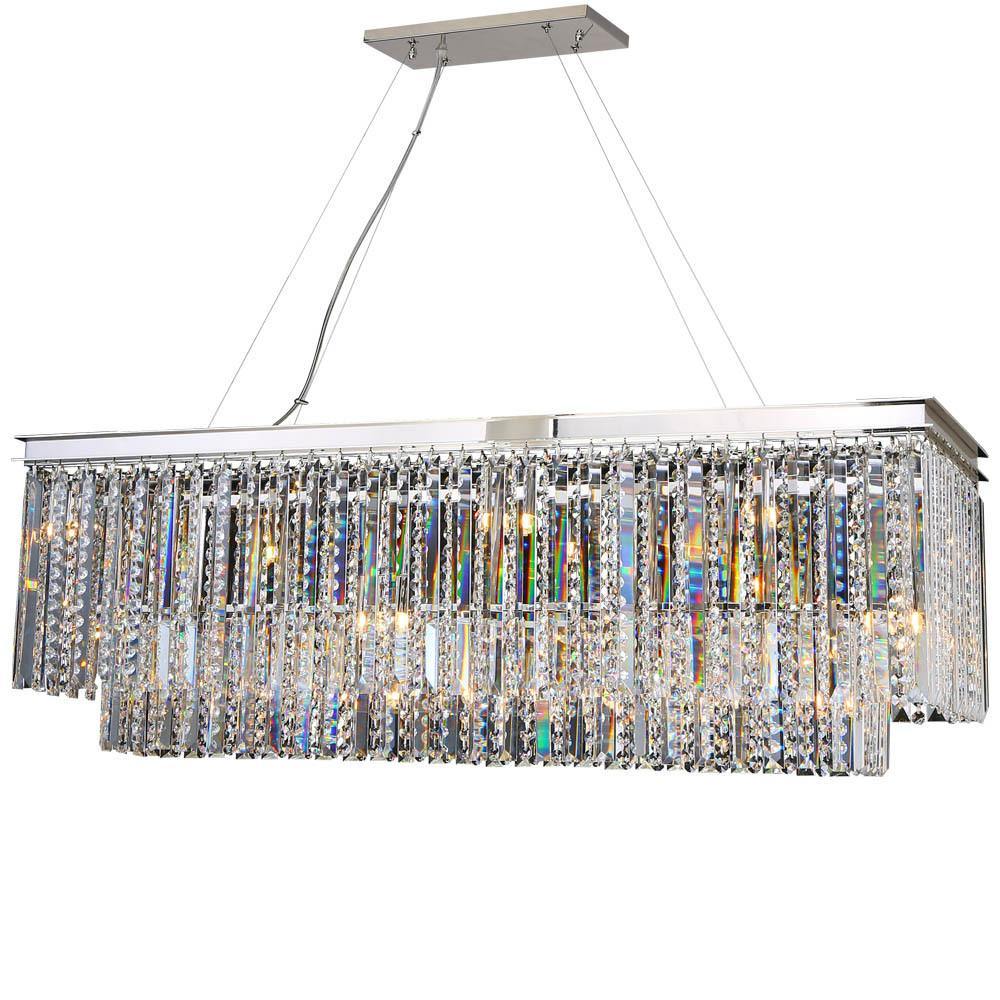 Chome with Crystal Chandelier - LV LIGHTING