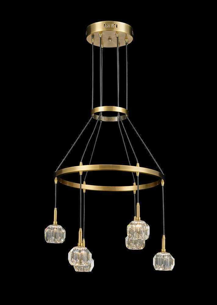 Antique Brass with Crystal Pendant - LV LIGHTING