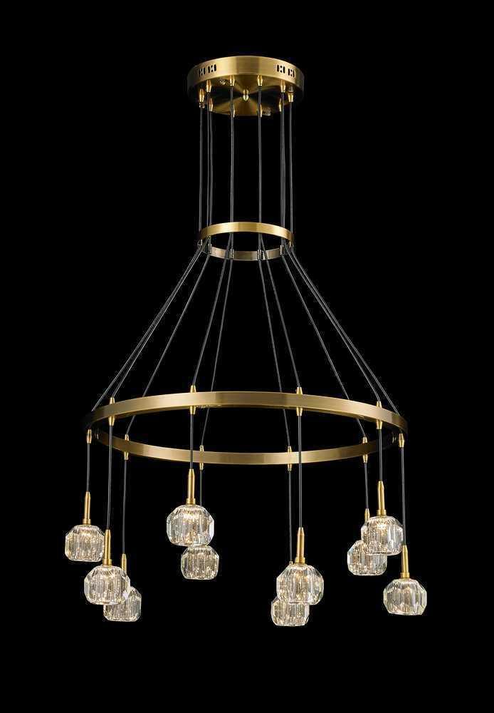 Antique Brass with Crystal Pendant - LV LIGHTING