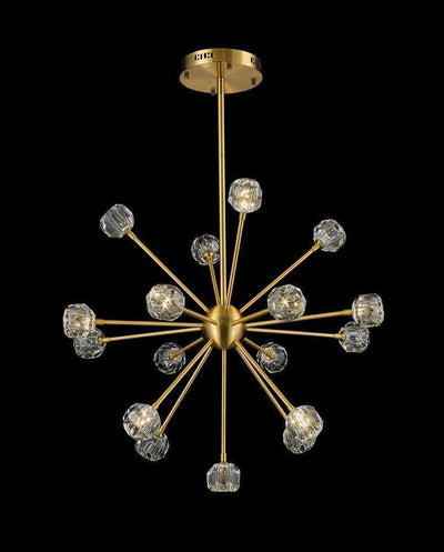 Antique Brass with Crystal Pendant - LV LIGHTING