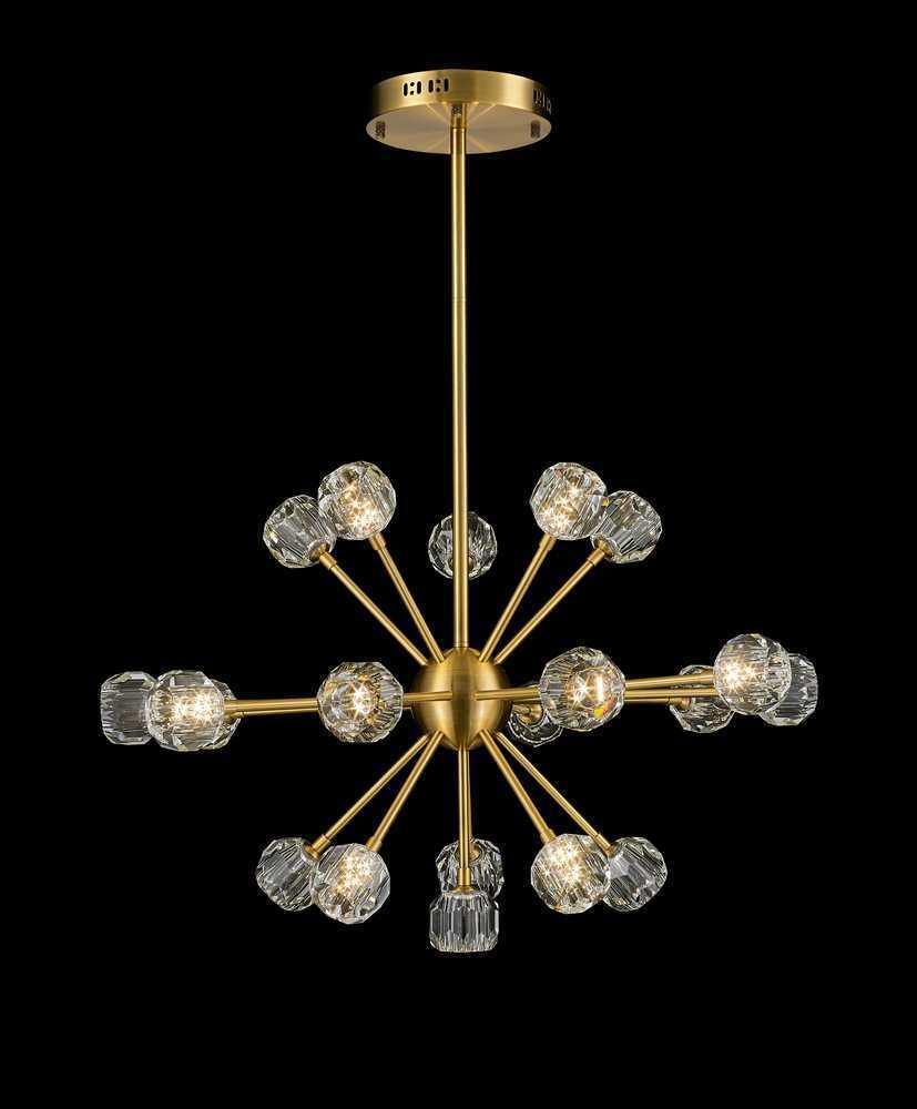 Antique Brass with Crystal Pendant - LV LIGHTING