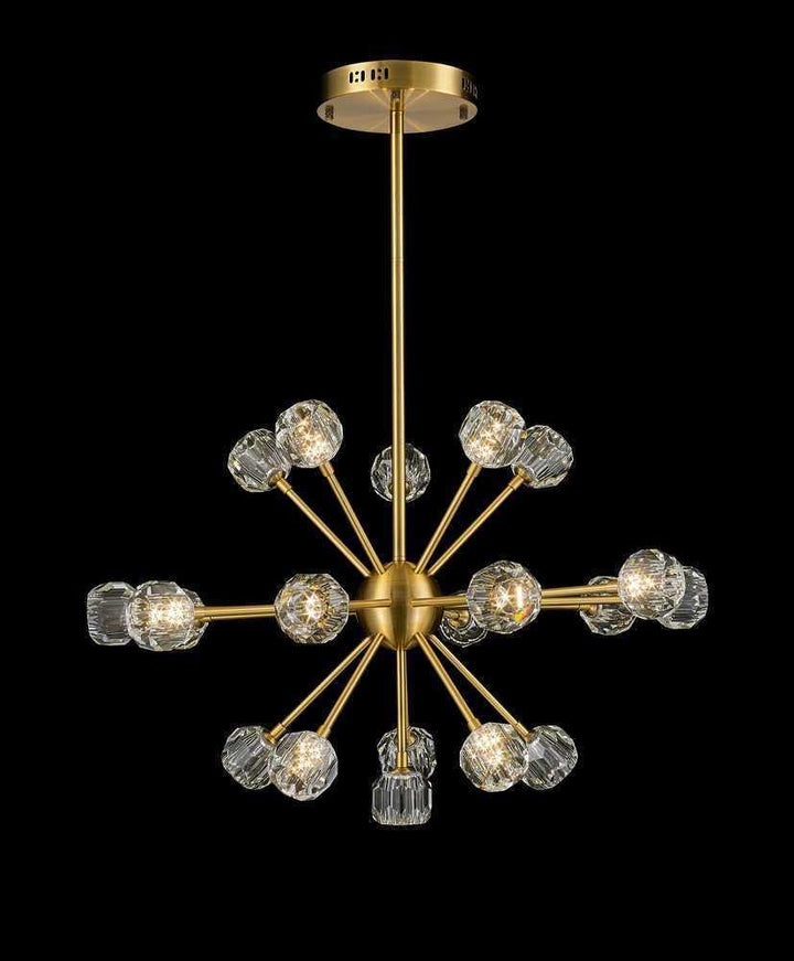 Antique Brass with Crystal Pendant - LV LIGHTING