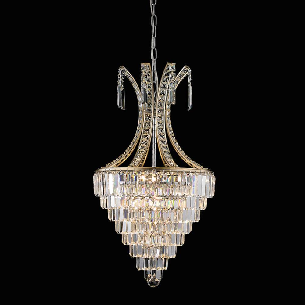 Brass with Crystal Chandelier - LV LIGHTING