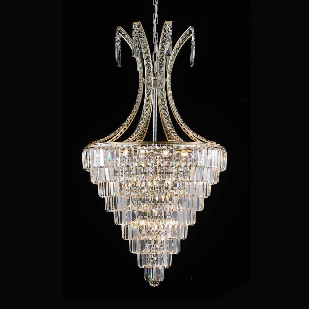 Brass with Crystal Chandelier - LV LIGHTING