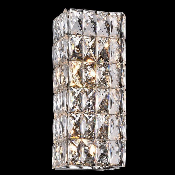 Chrome with Crystal Wall Sconce - LV LIGHTING