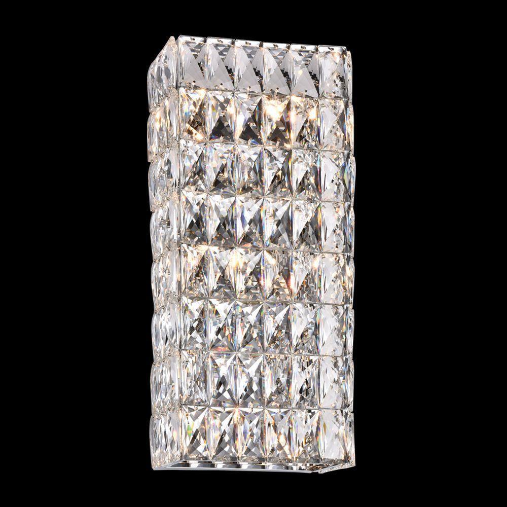Chrome with Crystal Wall Sconce - LV LIGHTING