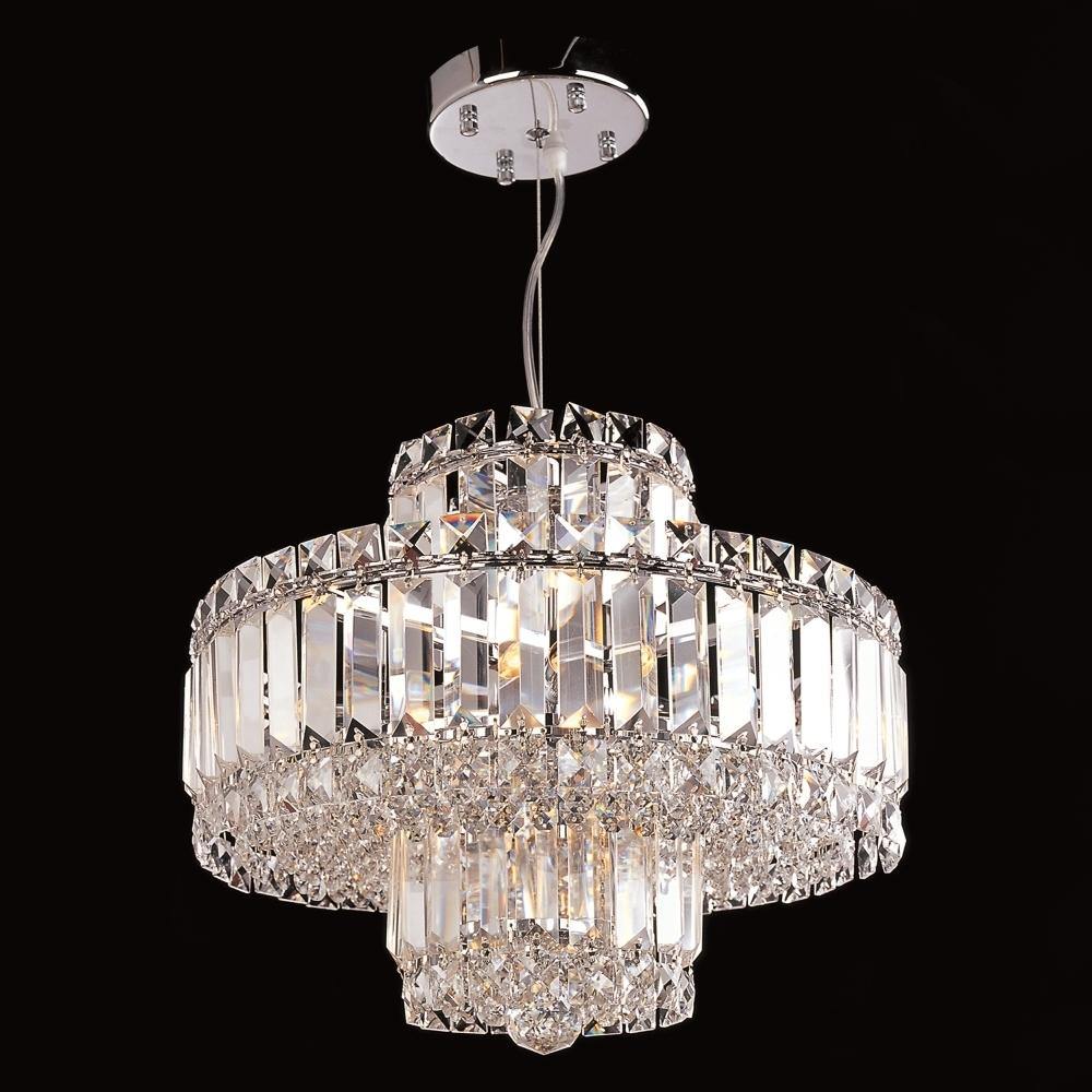 Chrome with Crystal Chandelier - LV LIGHTING