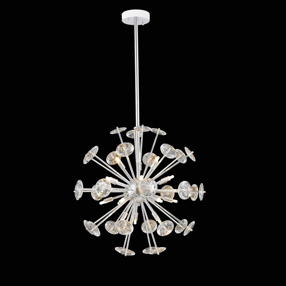 Chrome with Crystal Pendant - LV LIGHTING