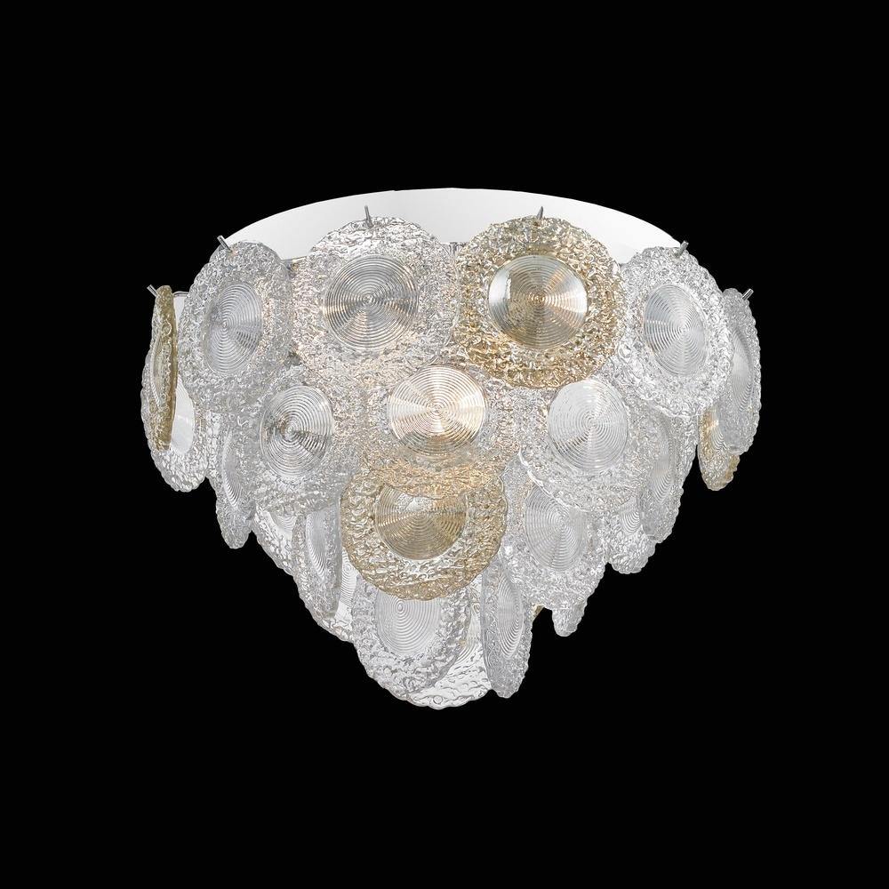 Chrome with Crystal Flush Mount - LV LIGHTING