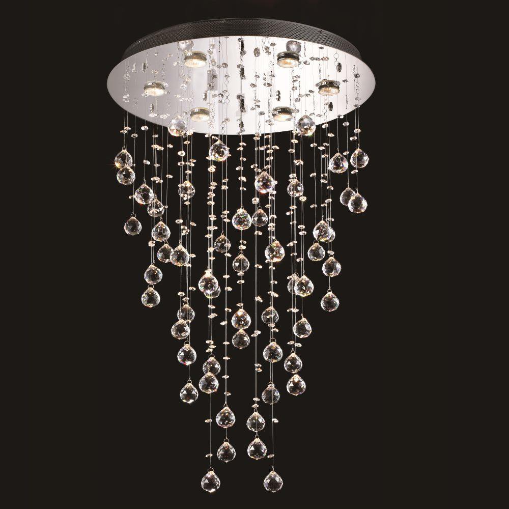 Chrome with Crystal Chandelier - LV LIGHTING