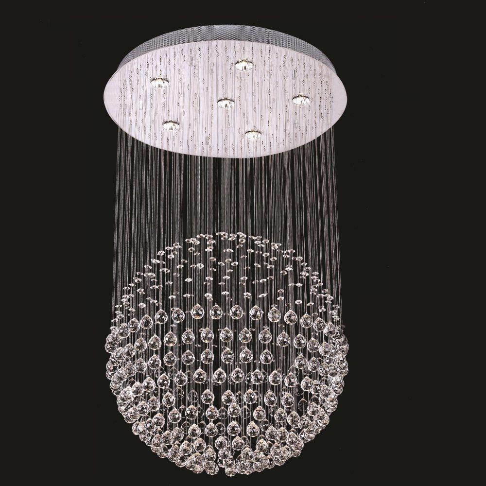 Chrome with Crystal Chandelier - LV LIGHTING