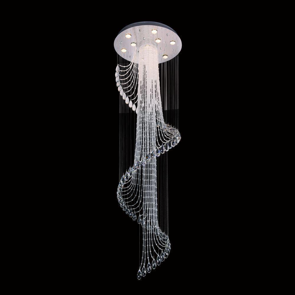 Chrome with Crystal Chandelier - LV LIGHTING