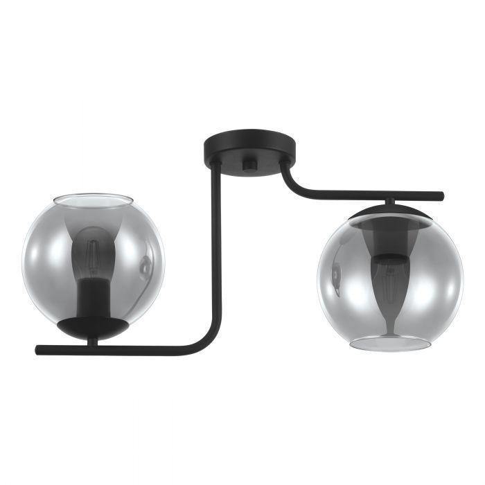 Black with 2 Light Flush Mount - LV LIGHTING
