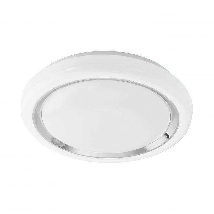 Chrome with White Shade Flush Mount - LV LIGHTING
