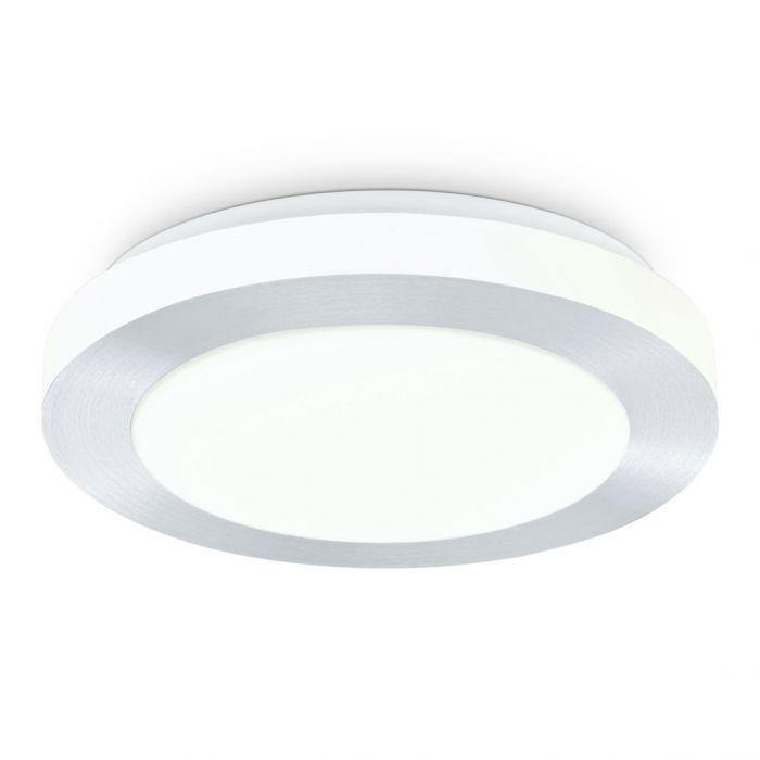 LED White with Chrome Trim Flush Mount - LV LIGHTING