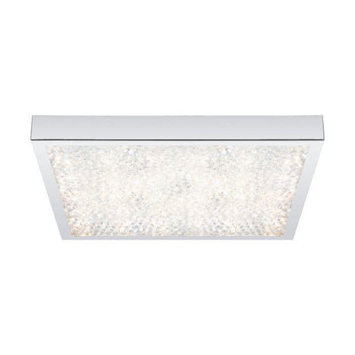 LED Chrome with Crystal Shade Flush Mount - LV LIGHTING