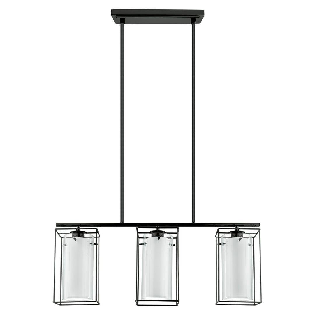 Black with Clear and Frosted Shade Pendant - LV LIGHTING