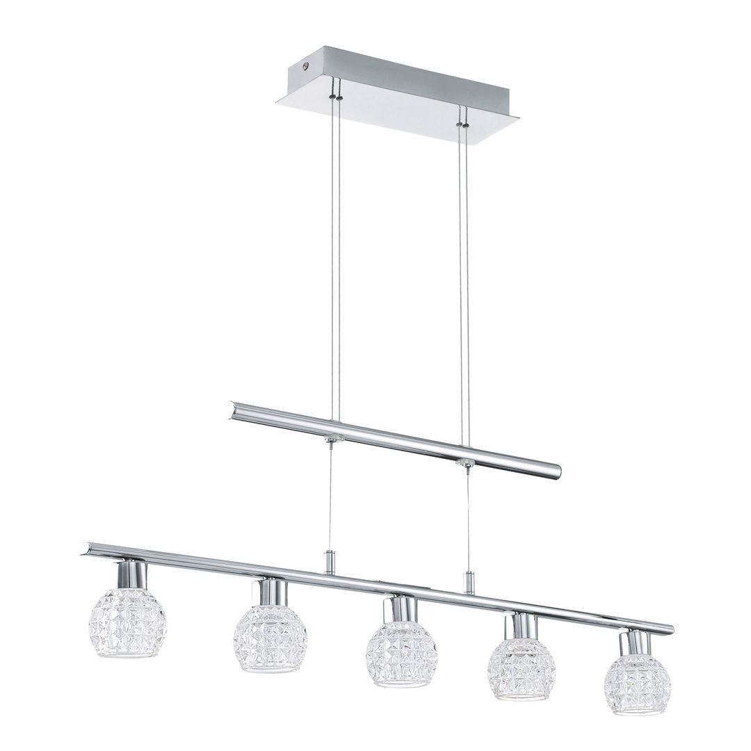 LED Chrome with Glass Shade Pendant - LV LIGHTING