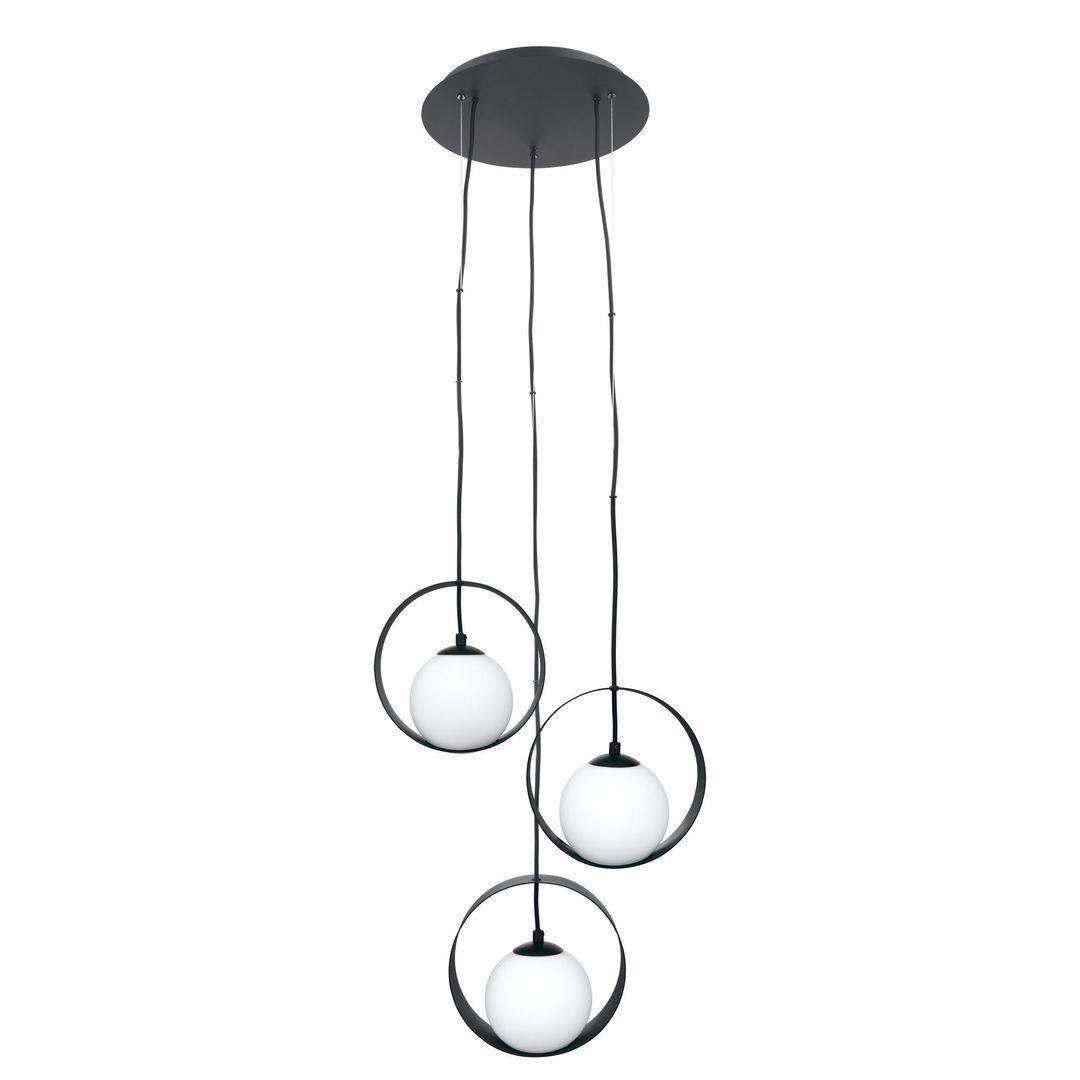 Black with Frosted Shade Pendant - LV LIGHTING