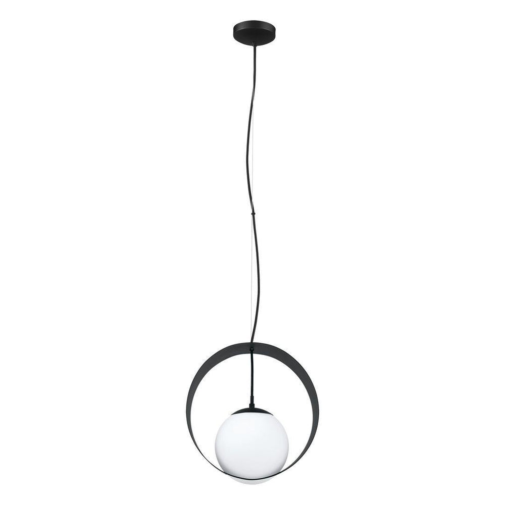 Black with Frosted Shade Pendant - LV LIGHTING
