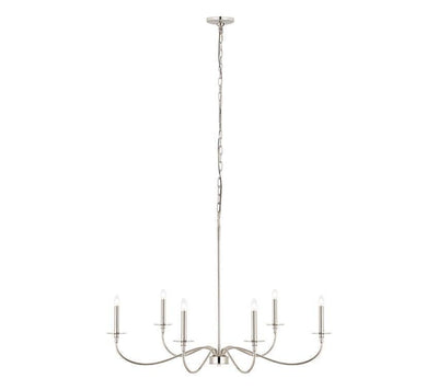 Candle Style 6 Light Chandelier - LV LIGHTING